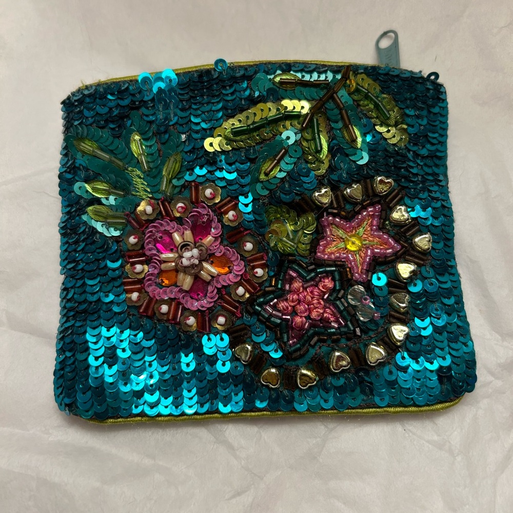 Sequin Embellished Coin Purse